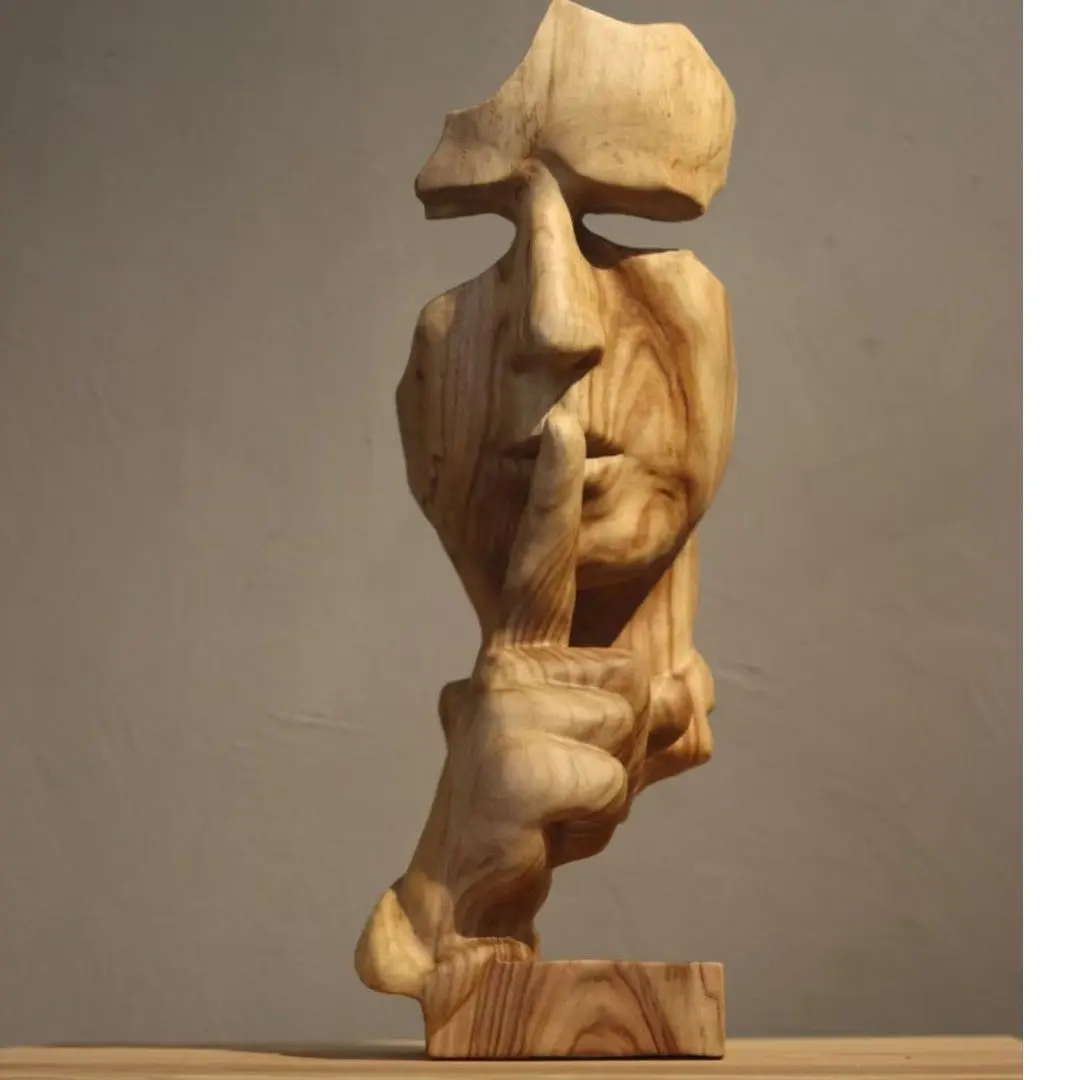 Silence is a Golden Sculpture Soft Decoration Home Collection