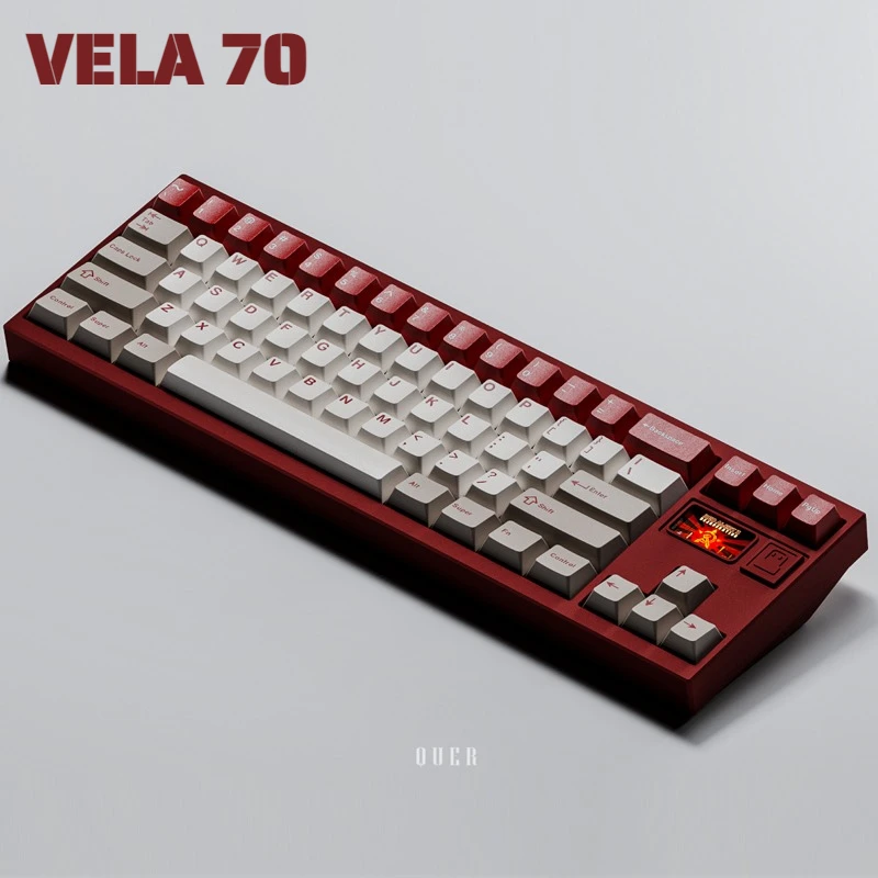

Vela70 Mechanical Keyboard Kit Single Mode Tri-mode Gasket Hot-Swap Customized CNC Aluminum Keyboard Gaming Accessories Gift