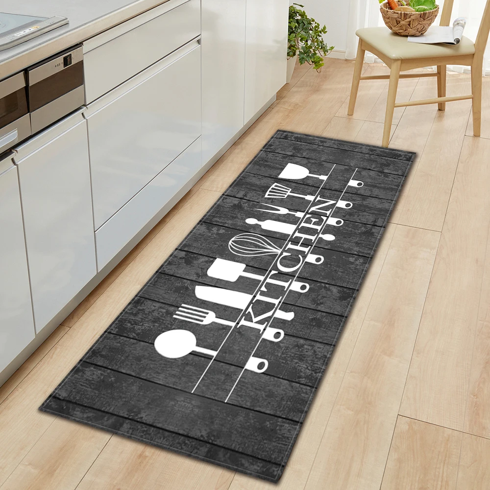 Kitchen Mat Entrance Doormat House Balcony Living Room Decoration Carpet Bathroom Door Hallway Bedroom Floor Non-Slip Foot Rug