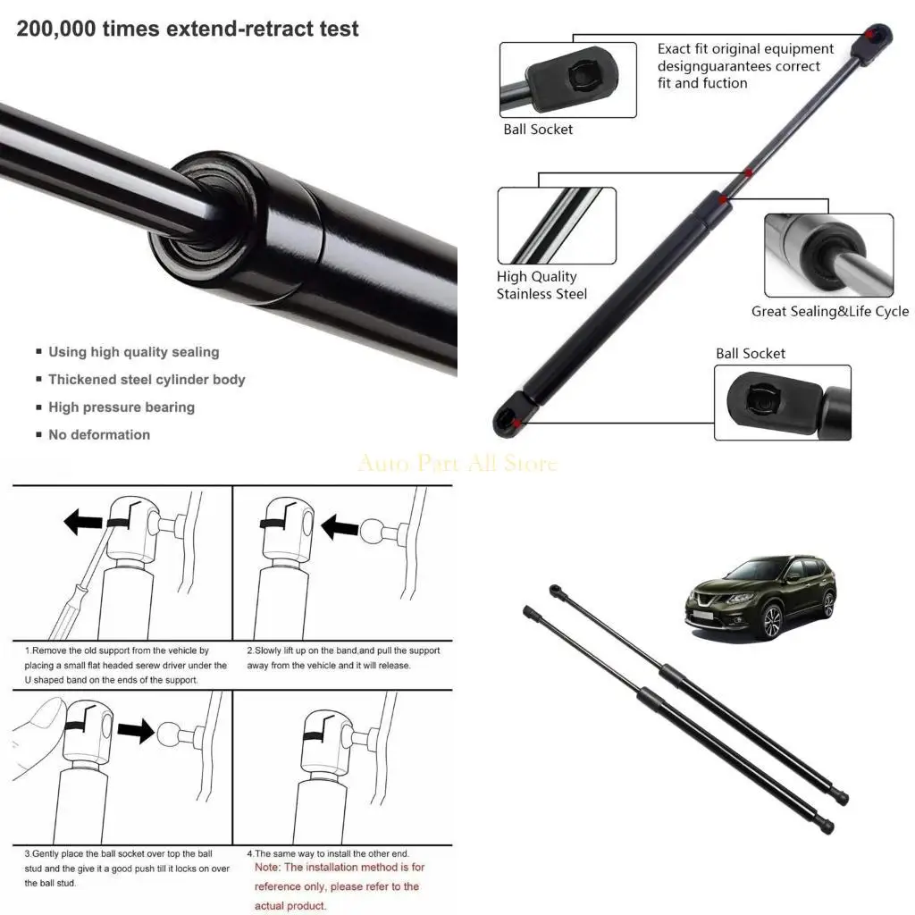 J0MA Trunk Lift Supports Struts for X-TRAIL T31 Tailgates Damper Lift Support