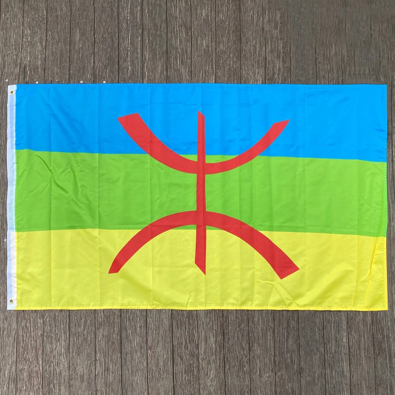 xvggdg   flag 3x5ft   Berber flag North Africa Flag  Polyester Banner Flying Custom   Amazigh flag