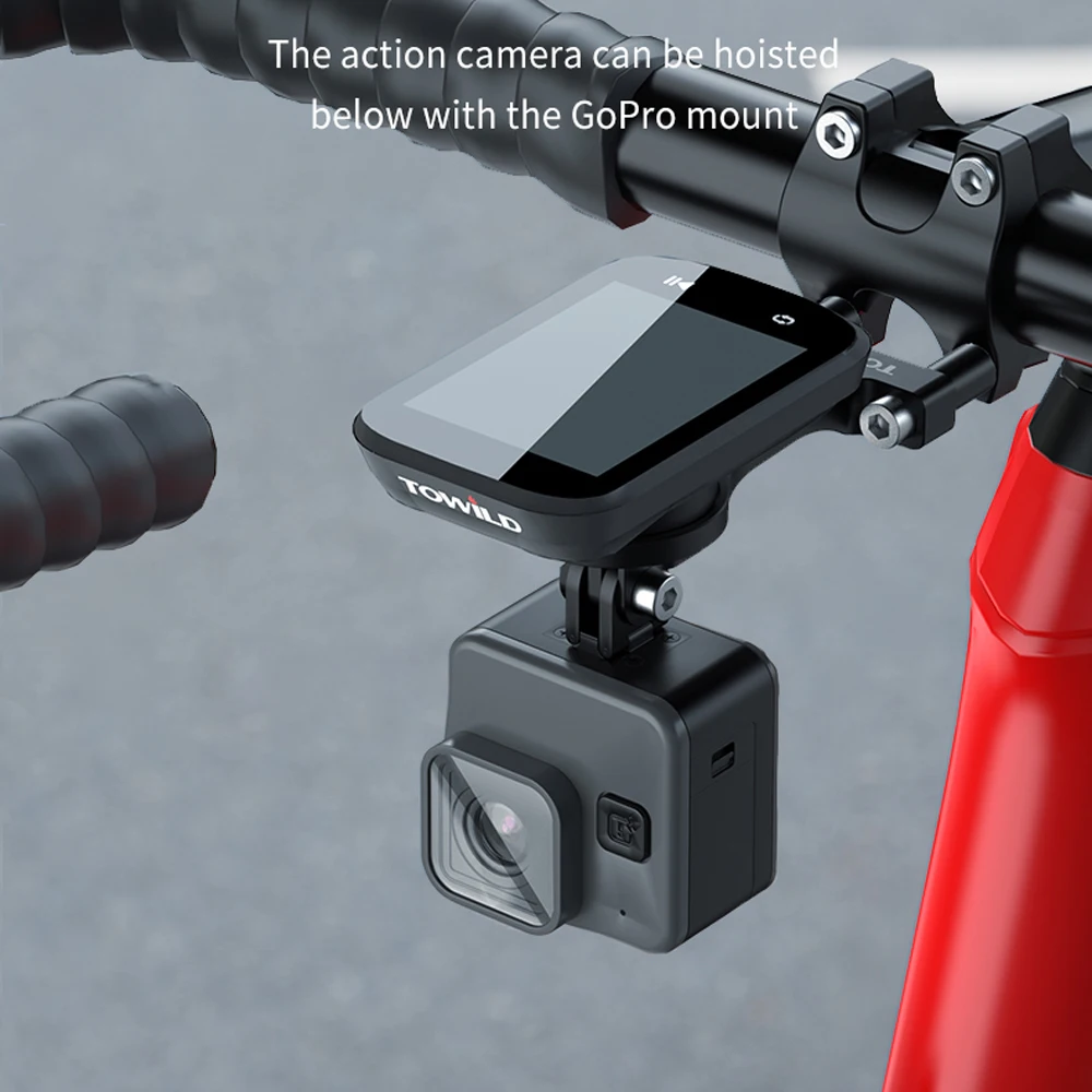 تووايلد AS80 الألومنيوم الدراجات الكمبيوتر جبل خارج الجبهة تمديد بار للدراجة الطريق ايرو المقود ل Garmin/iGPSPORT/Magene/XOSS