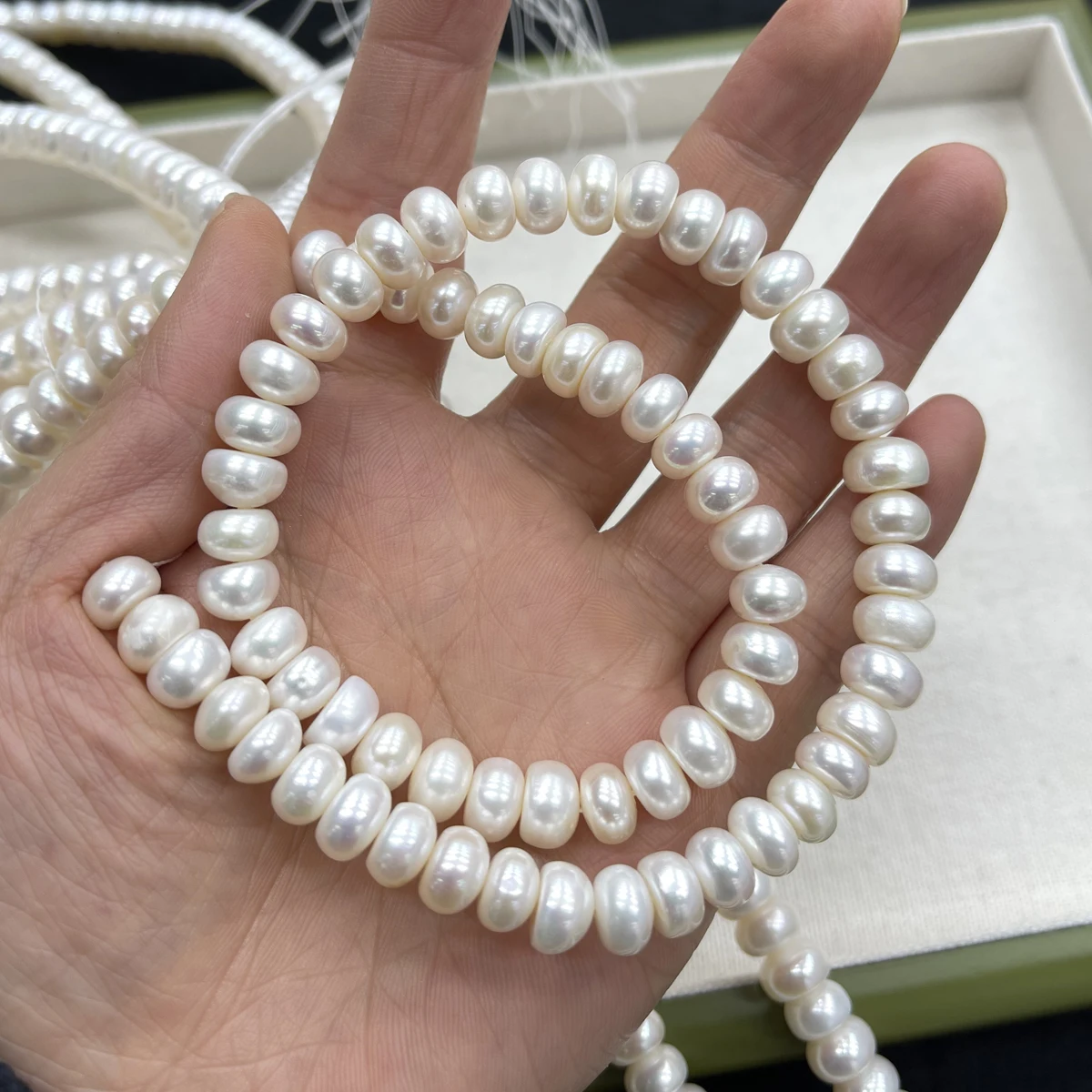 

AAA 9-10mm Bread-Shaped Pearls High-Quality Natural Freshwater Pearls Loose Beads for Jewelry Making DIY Necklace Accessories