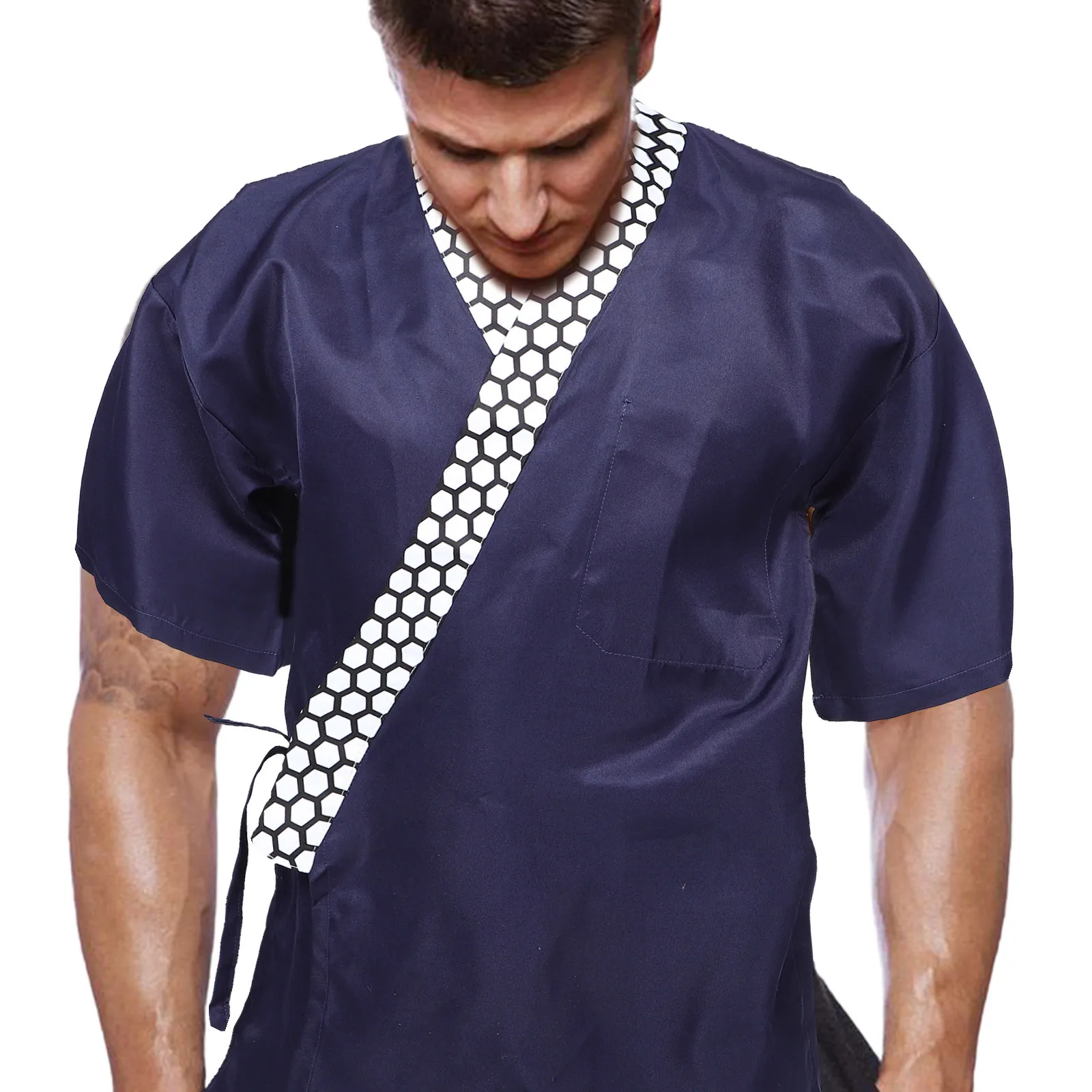 Abrigo de Sushi japonés, chaqueta tipo kimono, ropa de trabajo de diseño tradicional para hombres y mujeres, cuchillo de restaurante, ropa de Chef