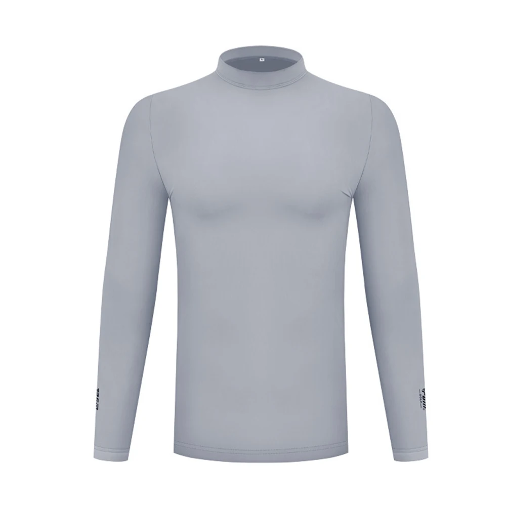 PGM Golf Apparel Men Sunscreen Clothing Ice Silk Long Sleeve Top Ice Feel Anti UV Cool Breathable High Elasticity Sports T-shirt