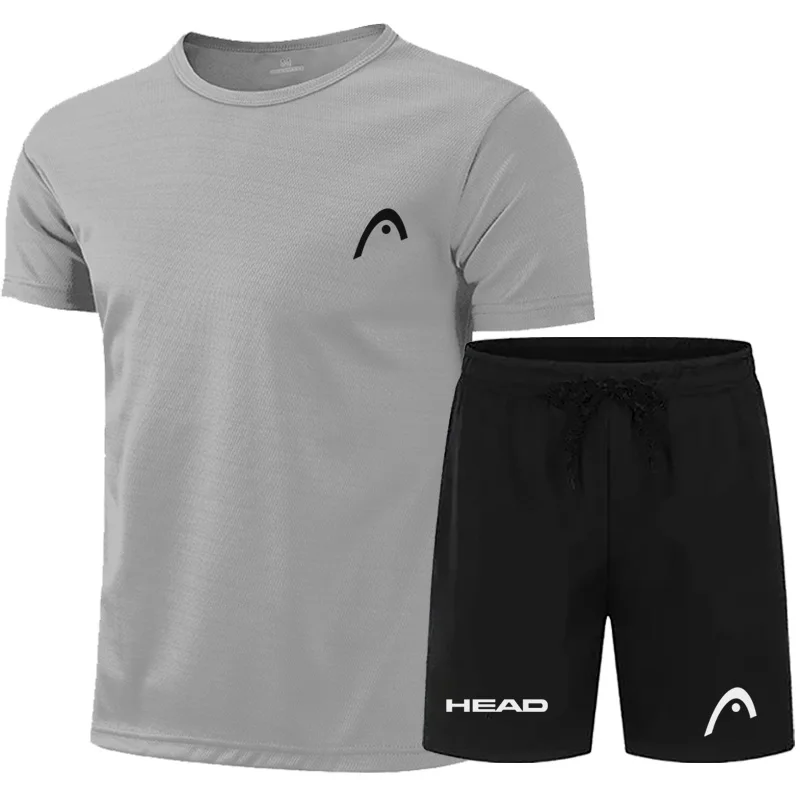 Camiseta deportiva de cuello redondo de secado rápido para hombre, camisa de Fitness para gimnasio, camiseta para correr, traje transpirable, ropa deportiva