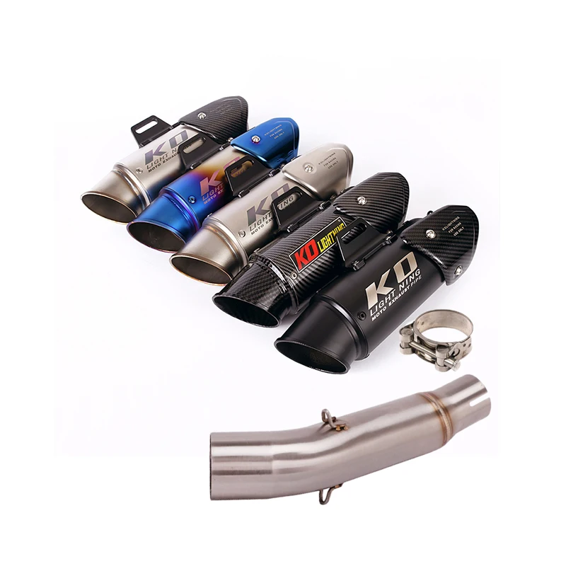 

For HONDA CBR300R 2020-2025 CB300F 2019-2025 CB300R CB250R 2018-2025 51 MM Motorcycle Exhaust Muffler Steel With DB Killer