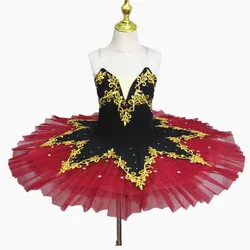 Spanish Red Professional Ballet Tutu Skirts Dance Performance Costumes