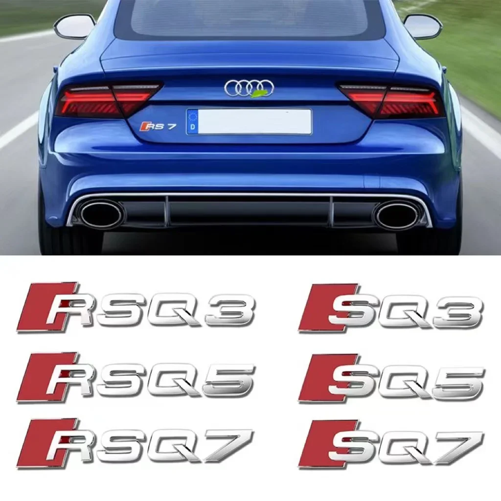 

3D ABS клей черный автомобильный багажник номер буквы наклейка для Audi SQ3 SQ5 SQ7 RSQ3 RSQ7 логотип эмблема табличка с именем значок аксессуары