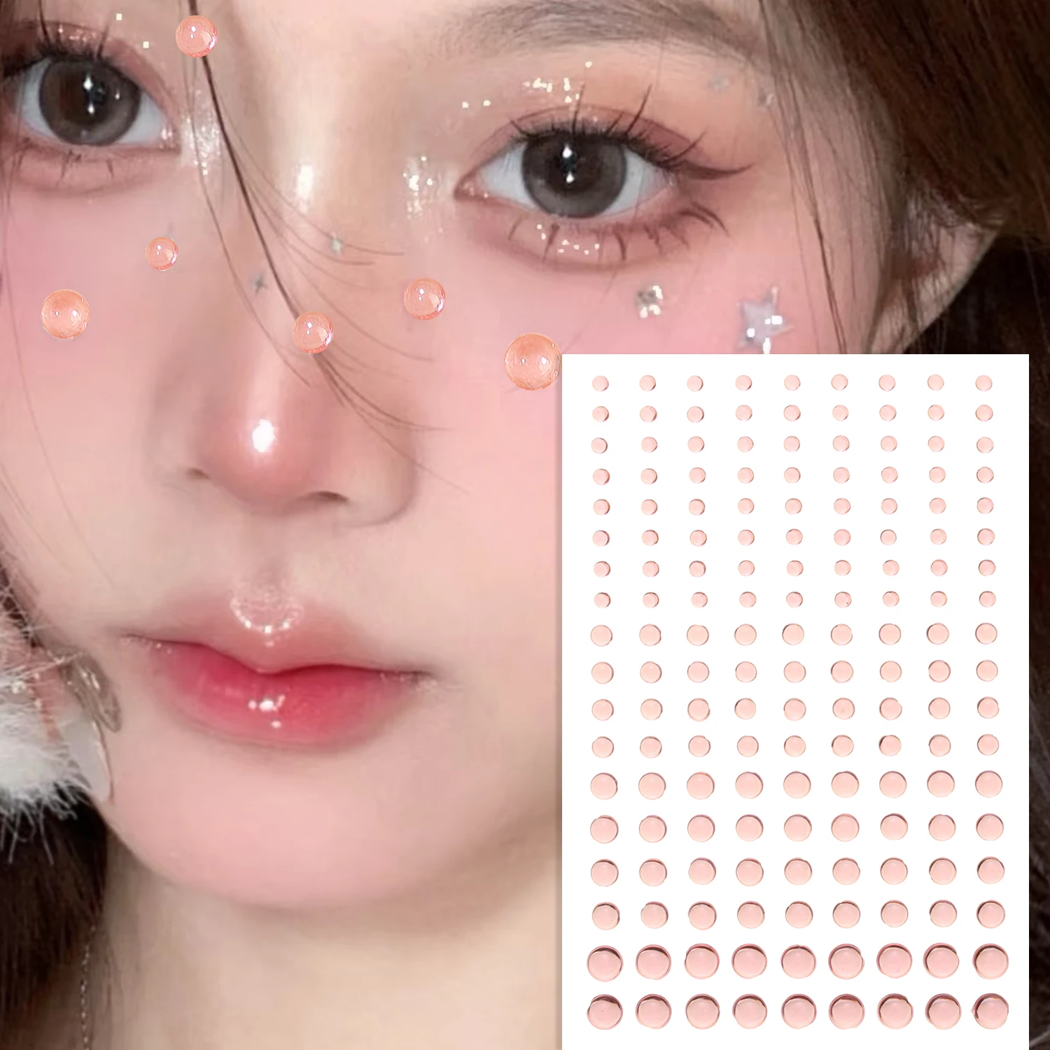 3D Gezicht Ogen Party Make-up Tattoo Sticker Acryl Diamant Steentjes Sticker Zelfklevende Gemengde Kristallen Gezicht Decoratie Sticker