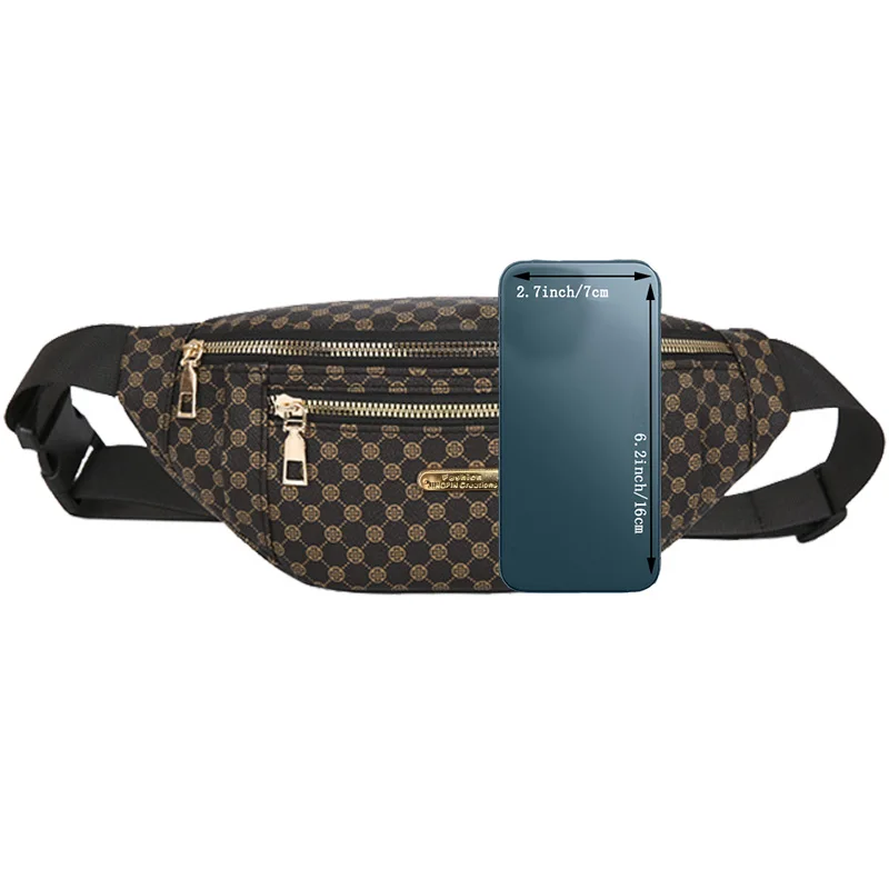 Praktische, vielseitige, gemusterte Hüfttasche, mehrfarbig, verstellbarer Riemen, leicht, für den täglichen Gebrauch, lässige, funktionelle, stilvolle Tasche – Detail 7