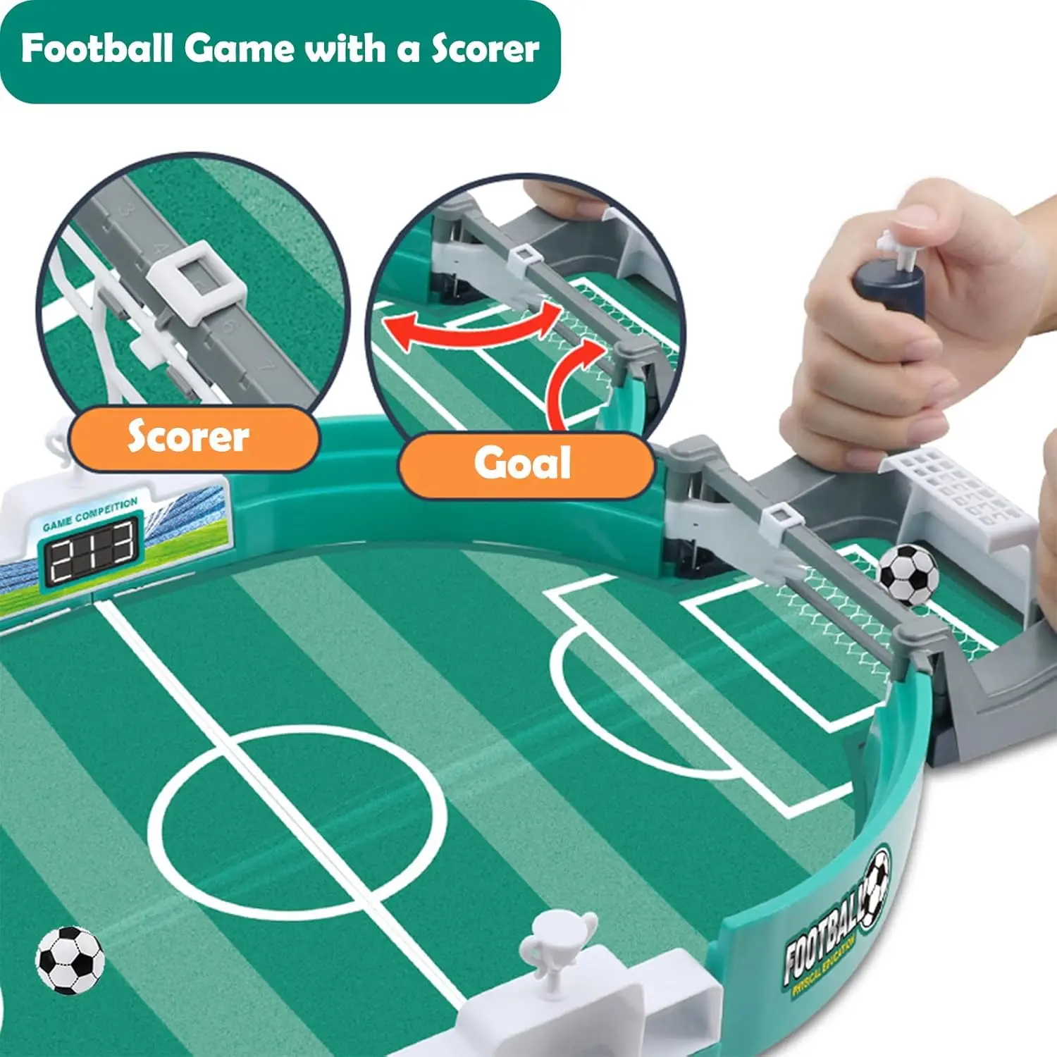 Gioco da tavolo da calcio balilla da calcio per giochi di società in famiglia Gioco da tavolo Pallone da calcio Giocattoli Sport portatili Giocattolo da esterno Regalo per bambini