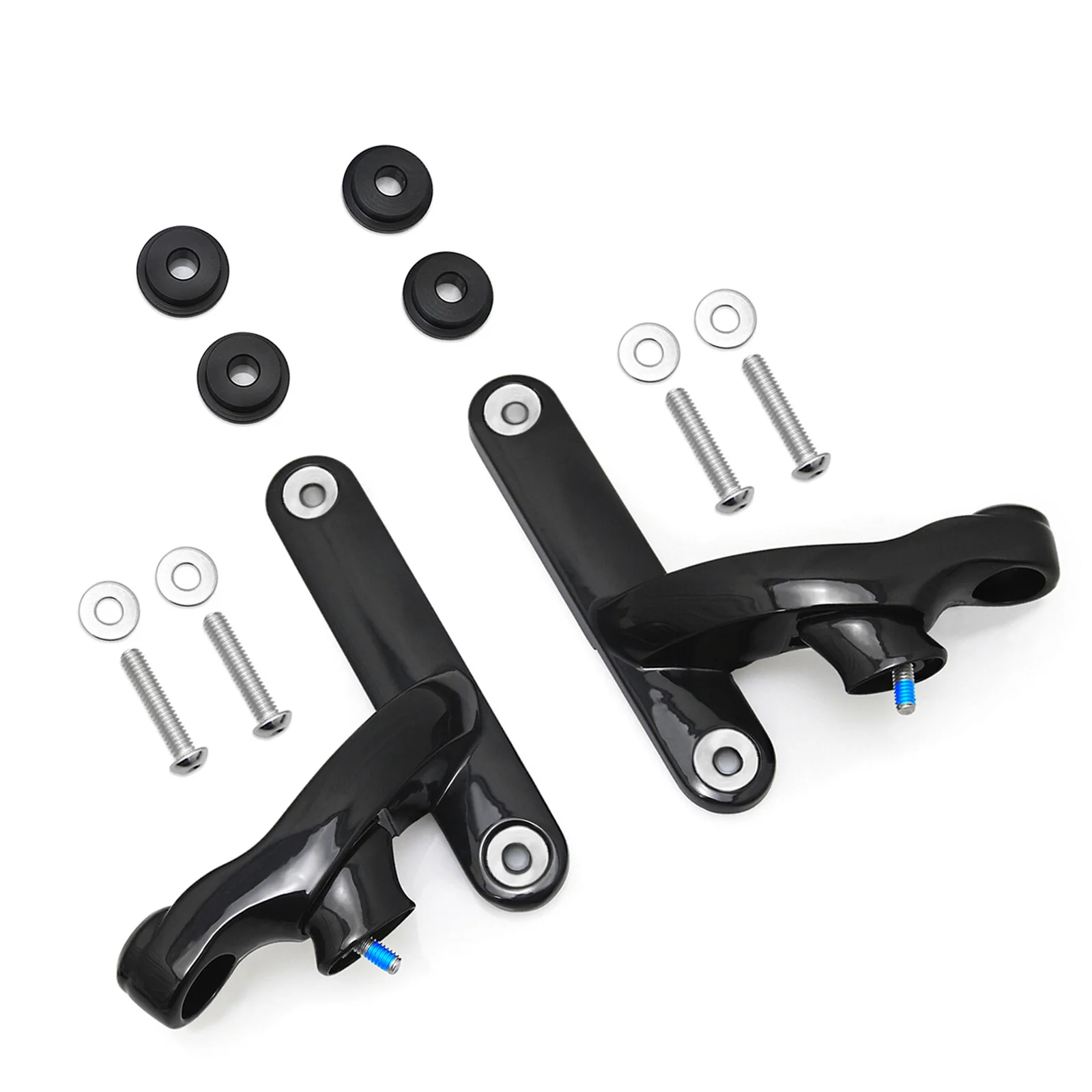 Gloss Black Led 4.5'' Fog Light Outers Auxiliary Light Fog Lamp Housing Bracket For Street Electra Glide Road King