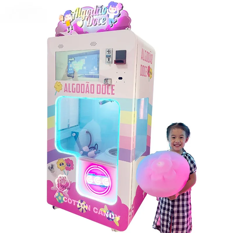 Full Automatic Floss 32 Kinds Flowers Marshmallow Vending Machine Automatic Cotton Candy Making Machine for Sale