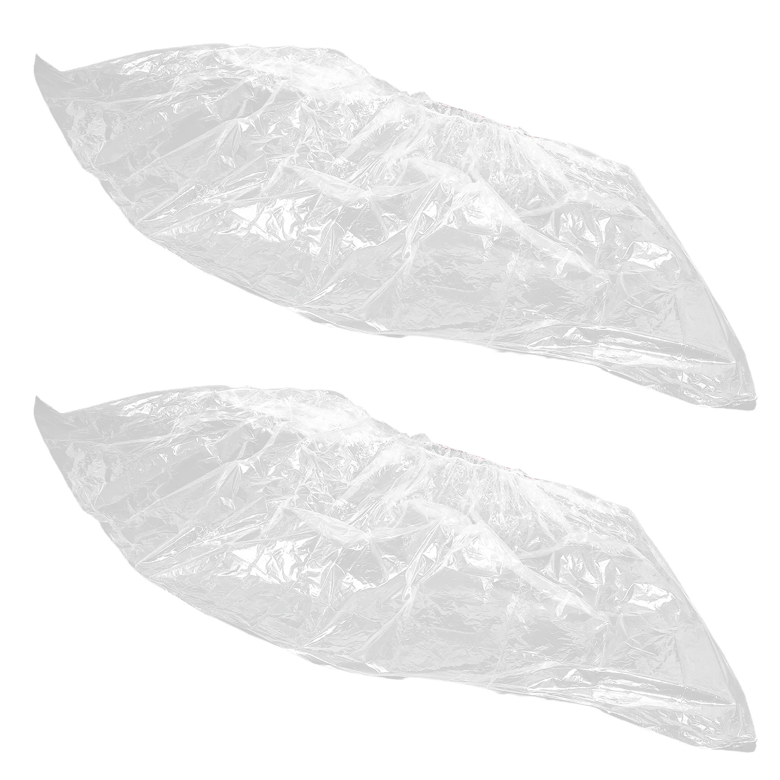 

2Pcs Motorcycle Rain Cover Transparent Universal Waterproof Plastic Bike Cover Outdoor Protective Sun Shield for Scooter