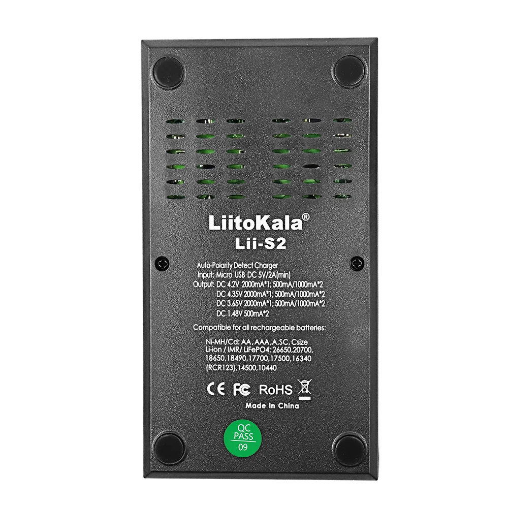 1-5PCS LiitoKala Lii-S2+U1 Battery Charger Auto-polarity detection For 18650 26650 16340 18350 10400 14500 AA AAA li-ion battery