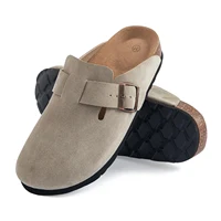 Bebealy Fashion Suede Clogs Slippers Women Clogs Slippers Cork Footbed Women Mules Nonslip Beach Sandals With Arch Support Slide - Image 4