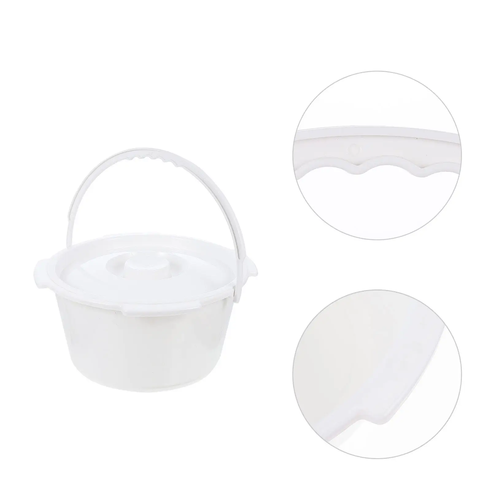 

Thickened Plastic Portable Adult Urinal Pail with Lid Lightweight Compact Chamber Pot for Night Use Home Bedside Spittoon