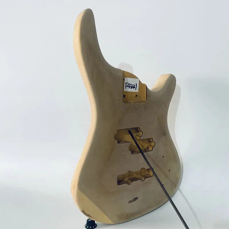 FB881  4 or 5 String Electric Bass Body in Solid Wood With Plywood PJB Pickups for DIY Nature Color Unfinished