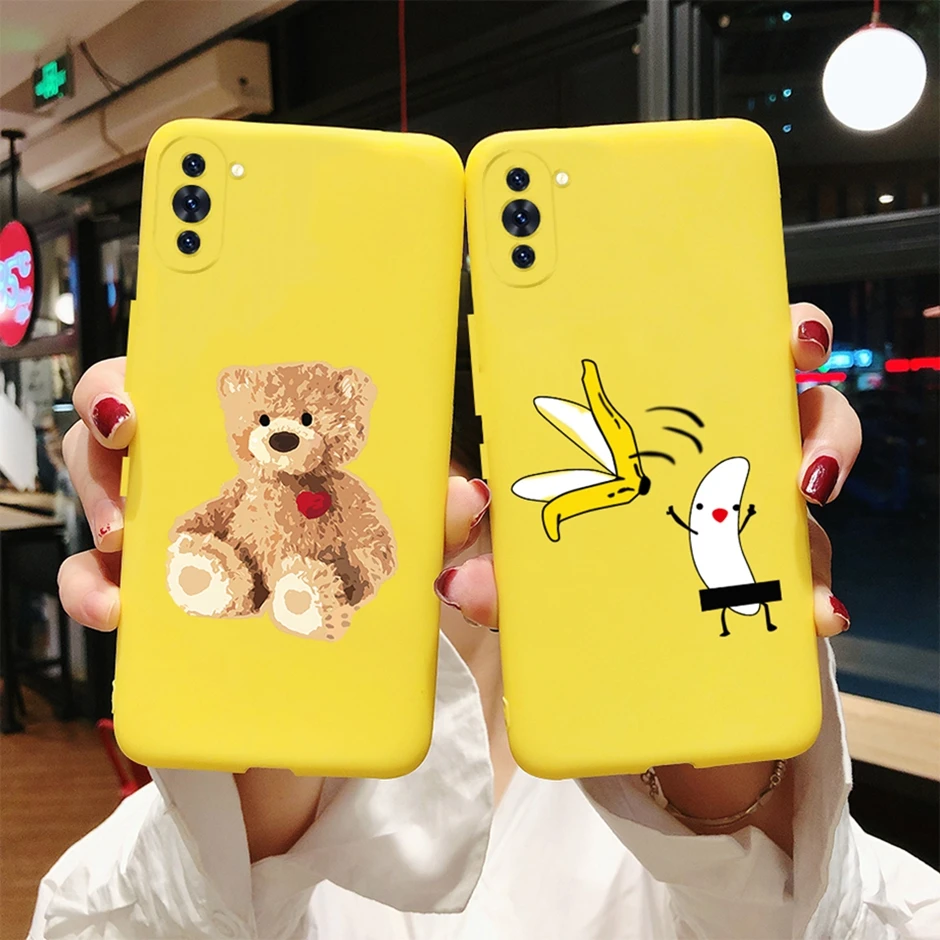 화웨이 노바 10 케이스 NCO-AL00 만화 페인트 커버 소프트 슬림 전화 케이스 화웨이 노바 10 프로 GLA-AL00 커버 코크 범퍼