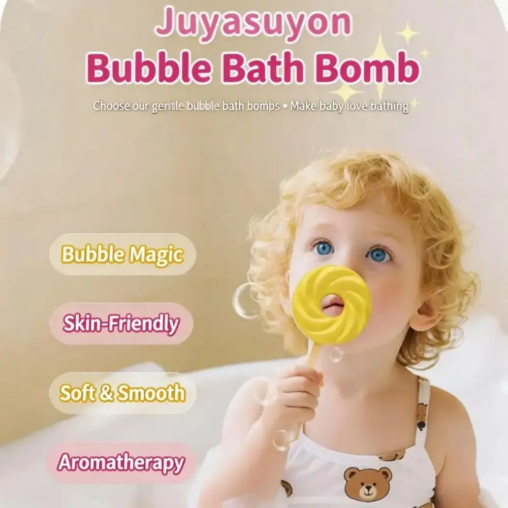 Gifts Cute Lollipop Bath Multifunctional Bath Tools Lollipop Shape Bubble Bath Bath Time Gentle Bath Bombs