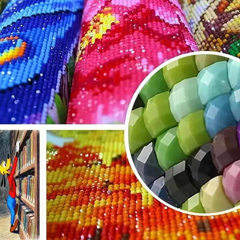 Aqui é um título de produto detalhado seguindo o estilo e as regras de Temu: 1 PC Bonito Disney Goofy Personagem de desenho animado 5D Pintura de diamante Ki