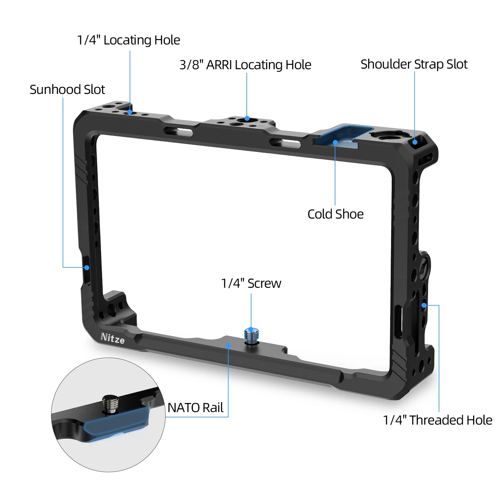 Imagem -02 - Nitze Gaiola Monitor para Osee Lilmon Monitor Jt-oe01a