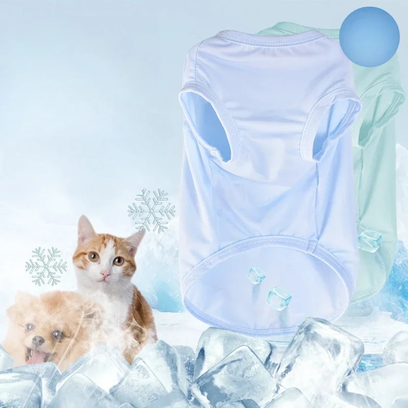 

Ice Silk Cotton Vest Pet Sunscreen Clothing Summer Cooling Clothes Small and Medium-sized Dogs and Cats Pet Lightweight Clothing