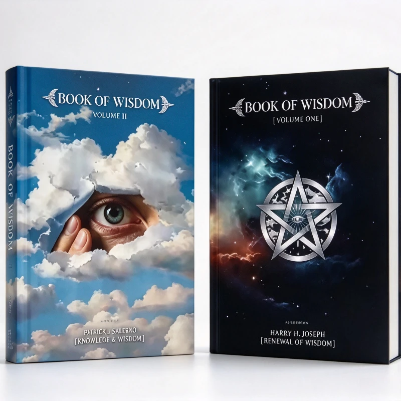 Book of Wisdom with Colorful Pages Philosophical Life Guidance Notebook for Self Reflection and Meditation 2books