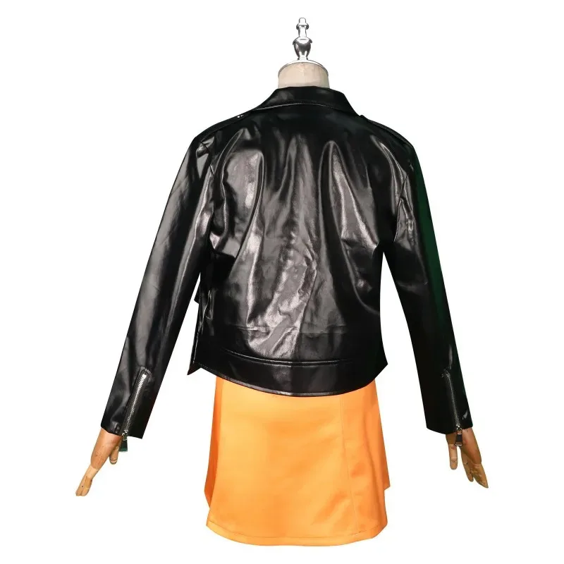 Костюм для косплея «Sunset Shimmer», аниме Equestria, парики для девочек, головные уборы LittlePony, кожаная куртка из нержавеющей стали и комплект с короткой юбкой