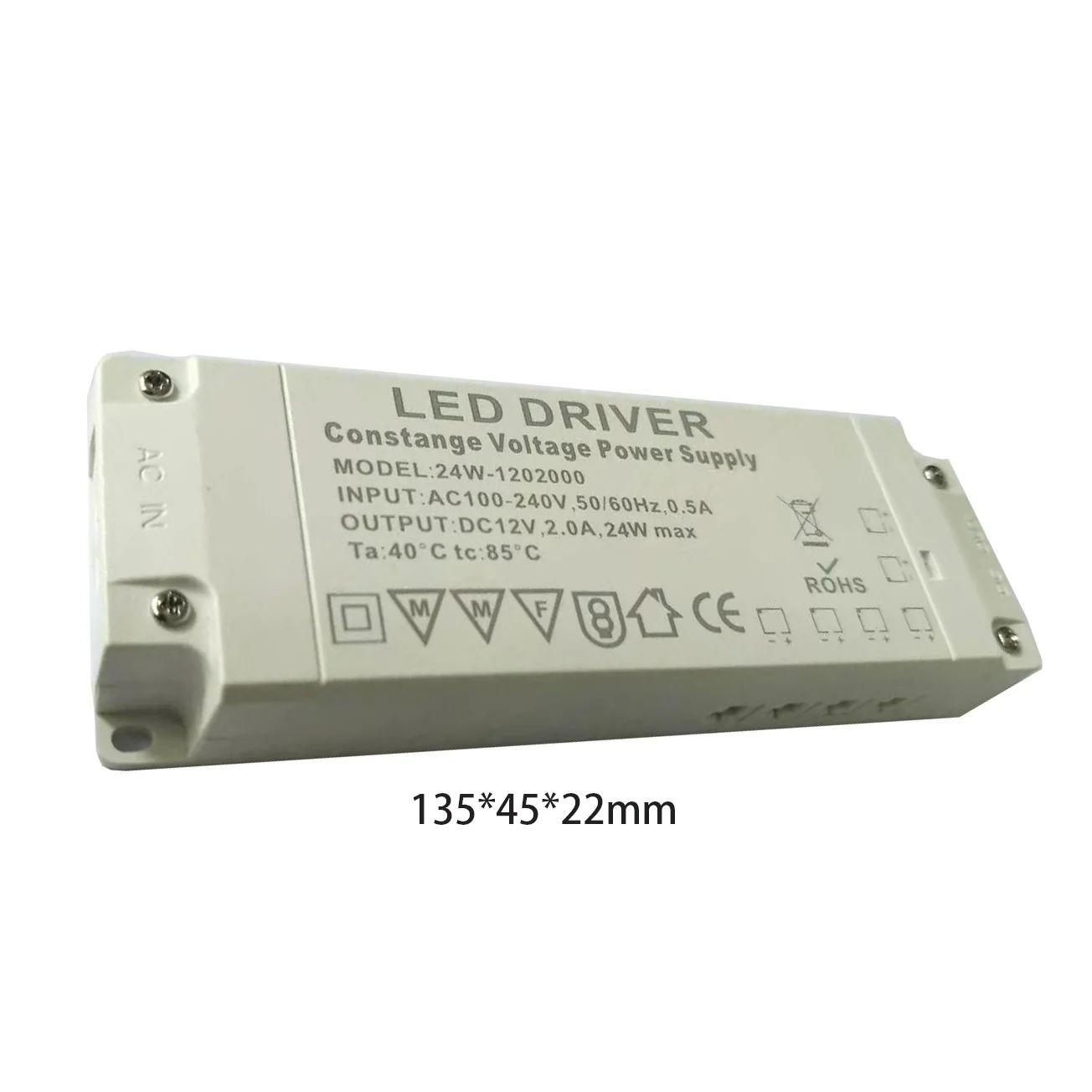 LED constant voltage driver power supply 12V24W-120W dedicated power supply for cabinet lights, 6-position DuPont port display c