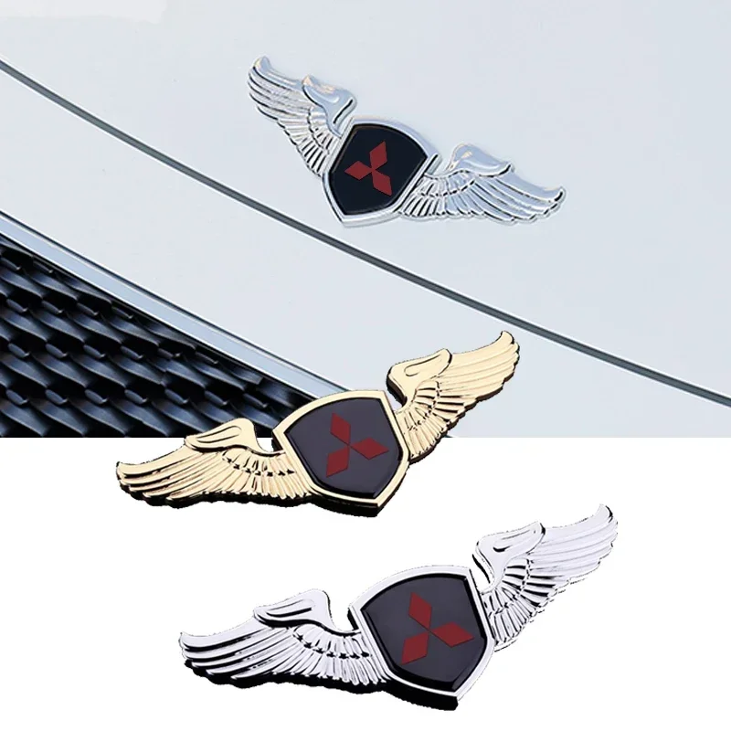 Car Front Hood Badge Cover Trunk Tail Emblem Decal Sticker for Mitsubishi Ralliart Lancer Ex Mirage V33 G4 OTO ASX L300 Montero