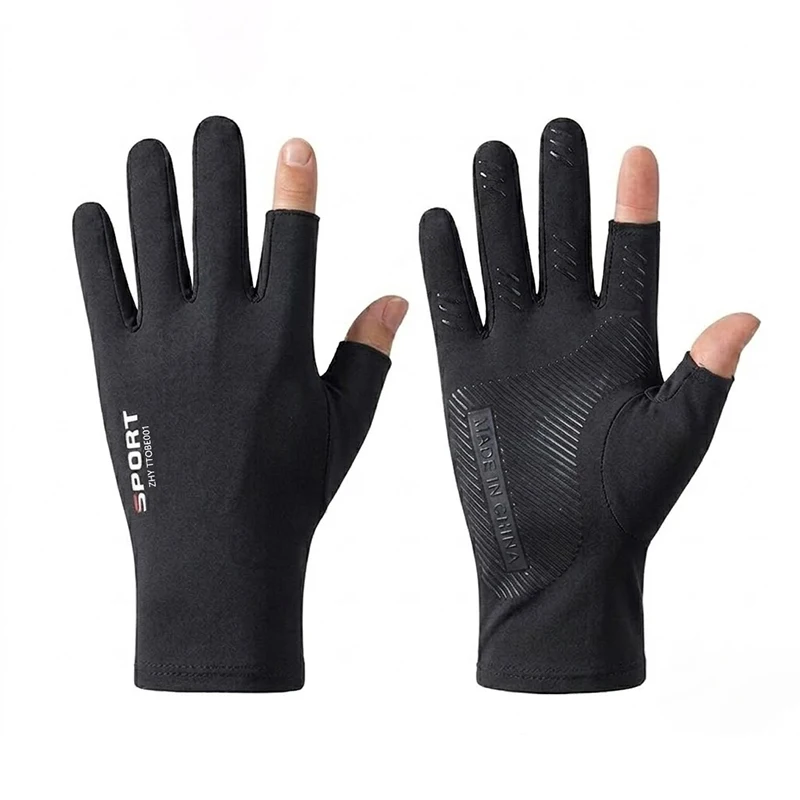 Summer Women Men Gloves Fitness Sports Fishing Cycling Ice Silk Breathable Elastic Sun Protection Touchscreen Driving Gloves