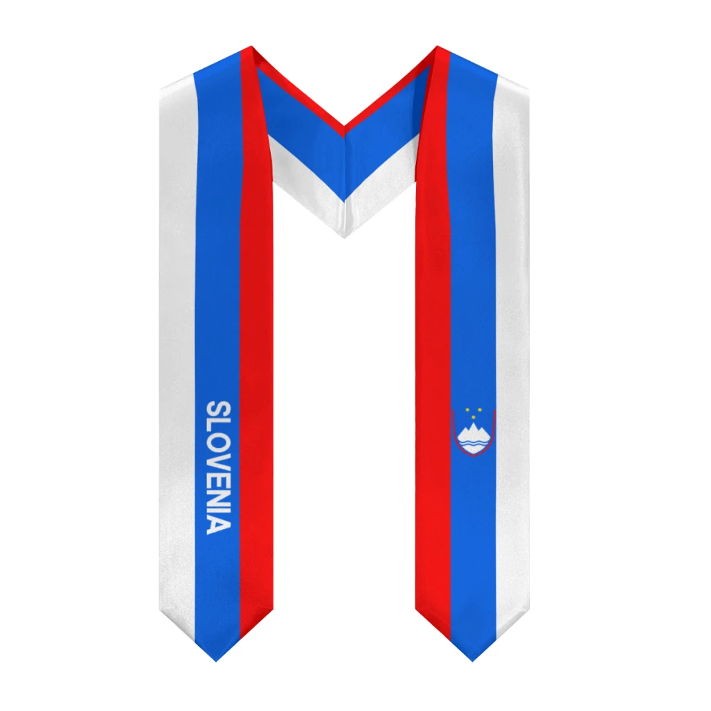 

Шаль для выпускного, с флагом Словении и флагом США