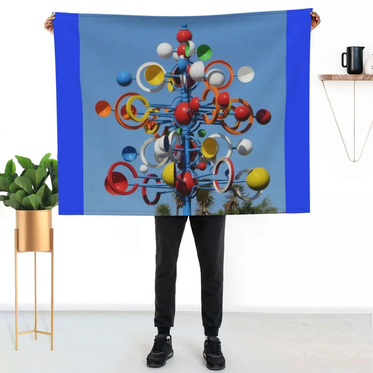 Cesar Manrique Circular Wind Sculpture Throw Blanket Comforter Blankets For Baby Hairys Loose Heavy Blankets