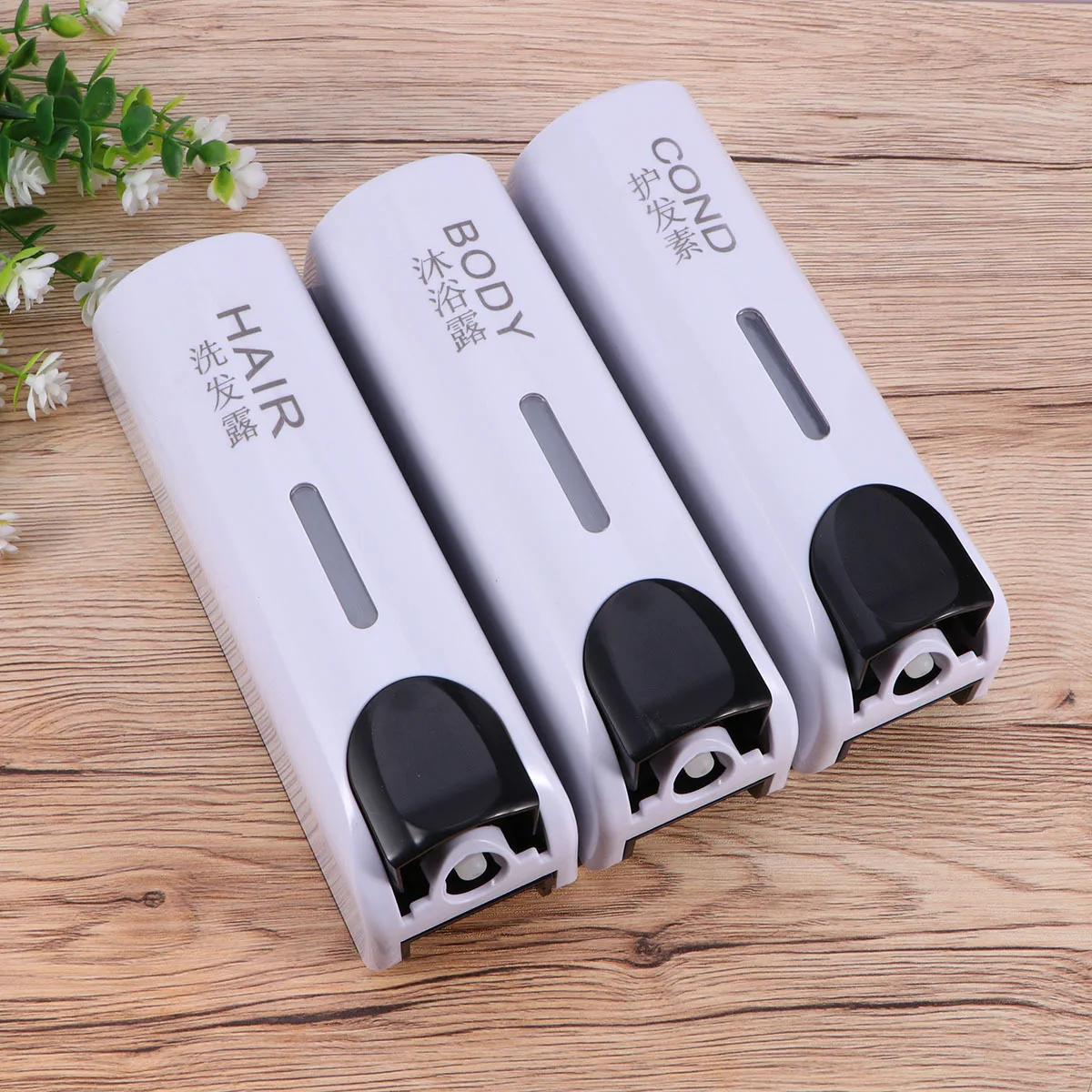 

Трехкамерный дозатор мыла, 1 шт., компактный АБС-материал, настенный монтаж для ванной комнаты, душа, отеля, контейнер для жидкости