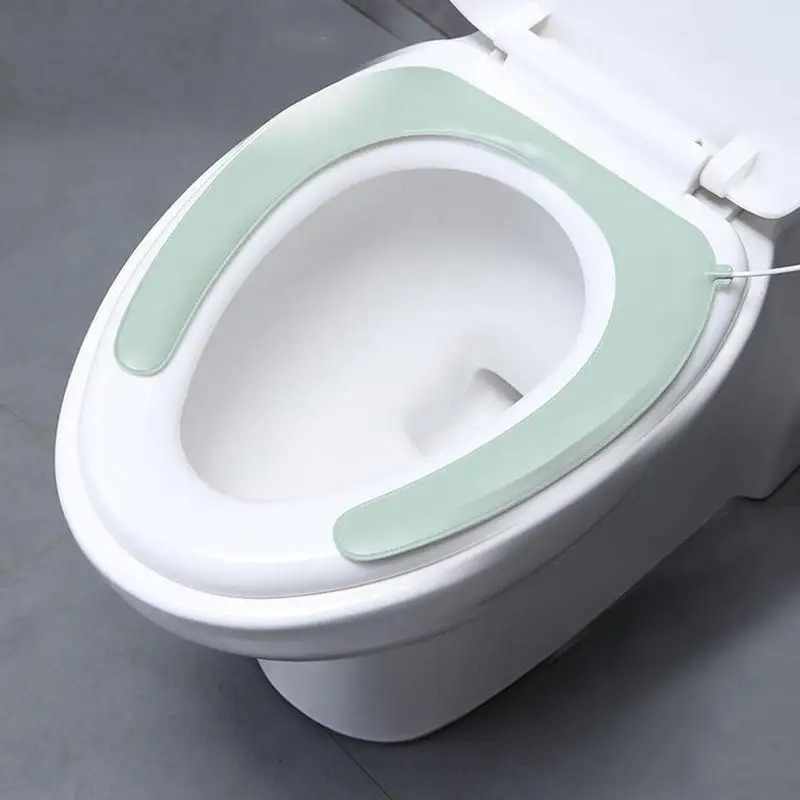 Warm Toilet Seat Cover Pad Heat Soft Toilet Seat Pad Easy Clean Padded Bathroom Attachment Thermostatic Heating Standard Seats