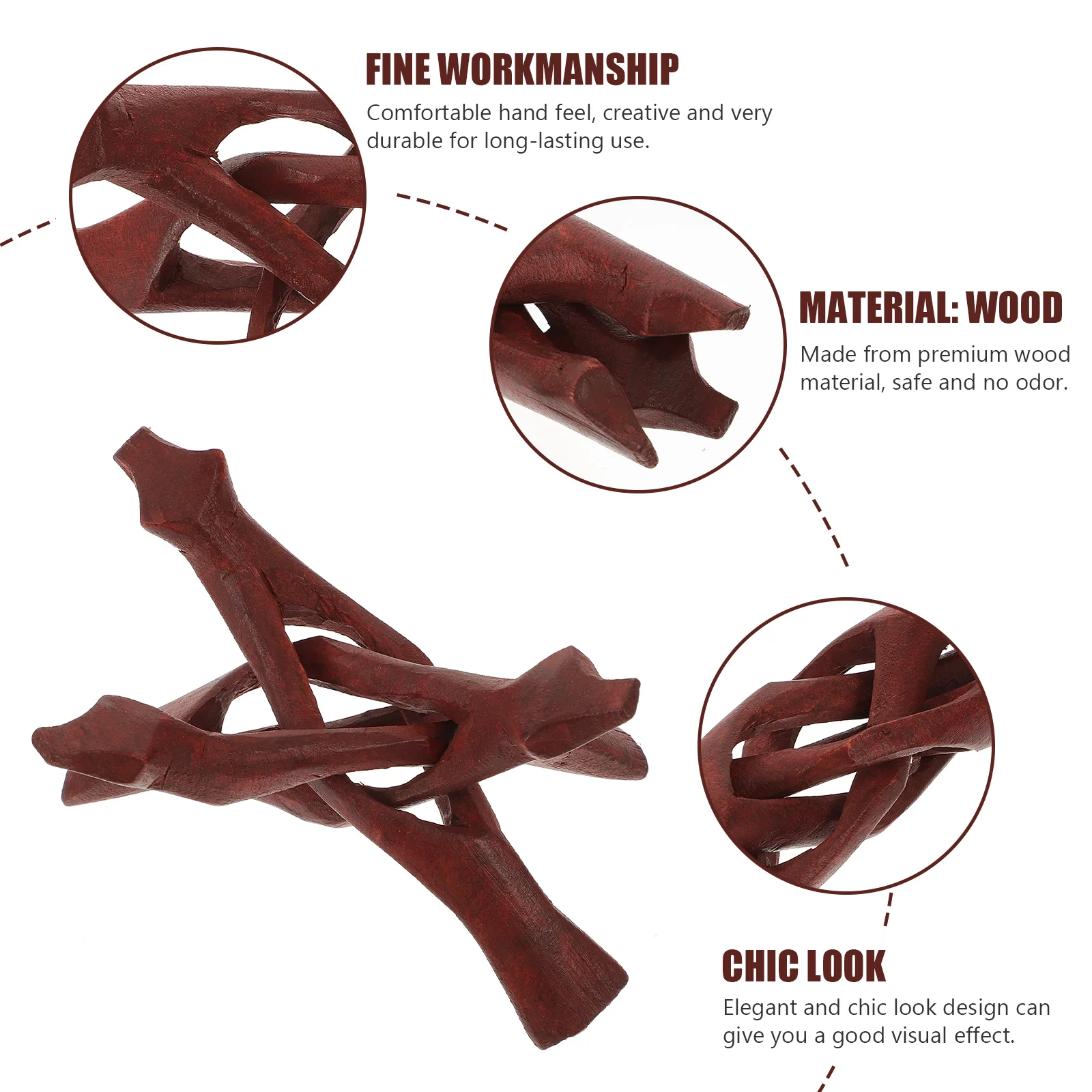 Porte-coquille d'ormeau pour décorer, support René, présentoir en bois, forme de salle T1 solide, trépied en cristal