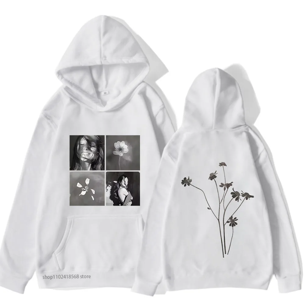 New Fashion Print Hoodies Ariana Grande Petal Sweatshirt with Hoode Men/Women Retro Rabbit Loose Acid Pullover Bunny Top Unisex