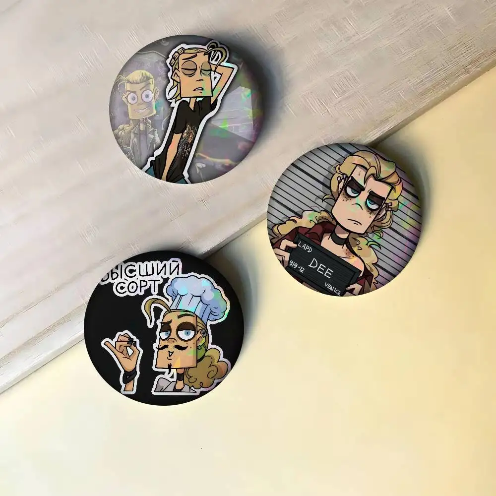 Cool Art Metal Family Dee Round   Creative Tinplate Soft Button Pins Animal Icon Brooch Lapel Backpack Badge Accessories Pin view 2
