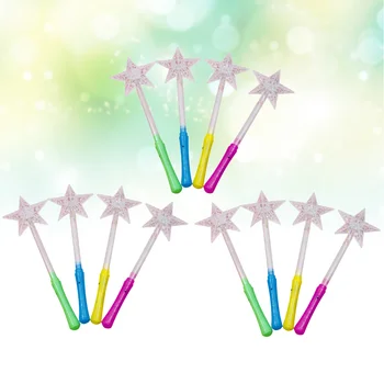 12個 面白い発光ワンド スターワンド グローワンド 興味深いおもちゃ パーティー用品 子供用 (ランダムカラー)
