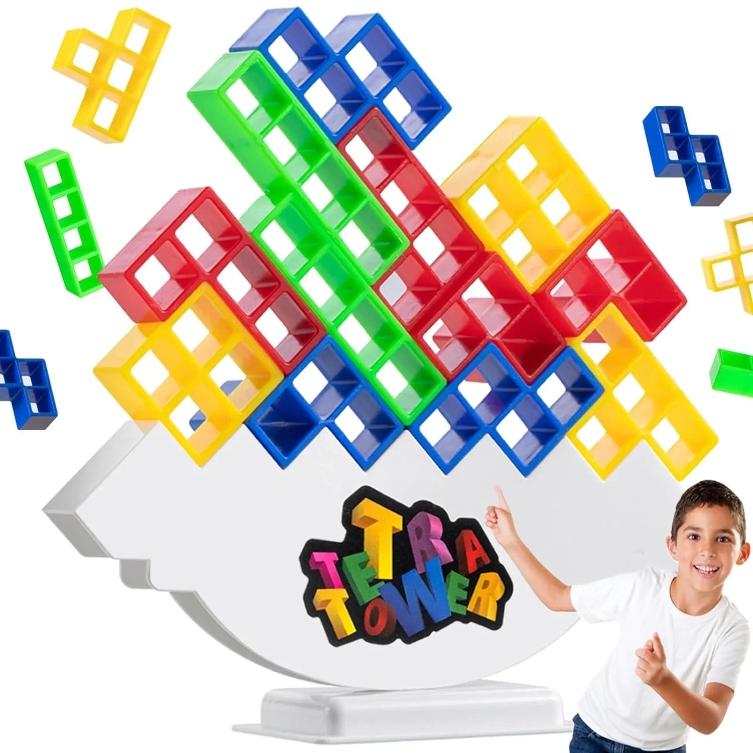 Puzzle Tetra Tower Fun Balance Stacking Building Blocks Gra planszowa dla dzieci Dorośli Przyjaciele Zespół Akademik Gra rodzinna Nocna impreza