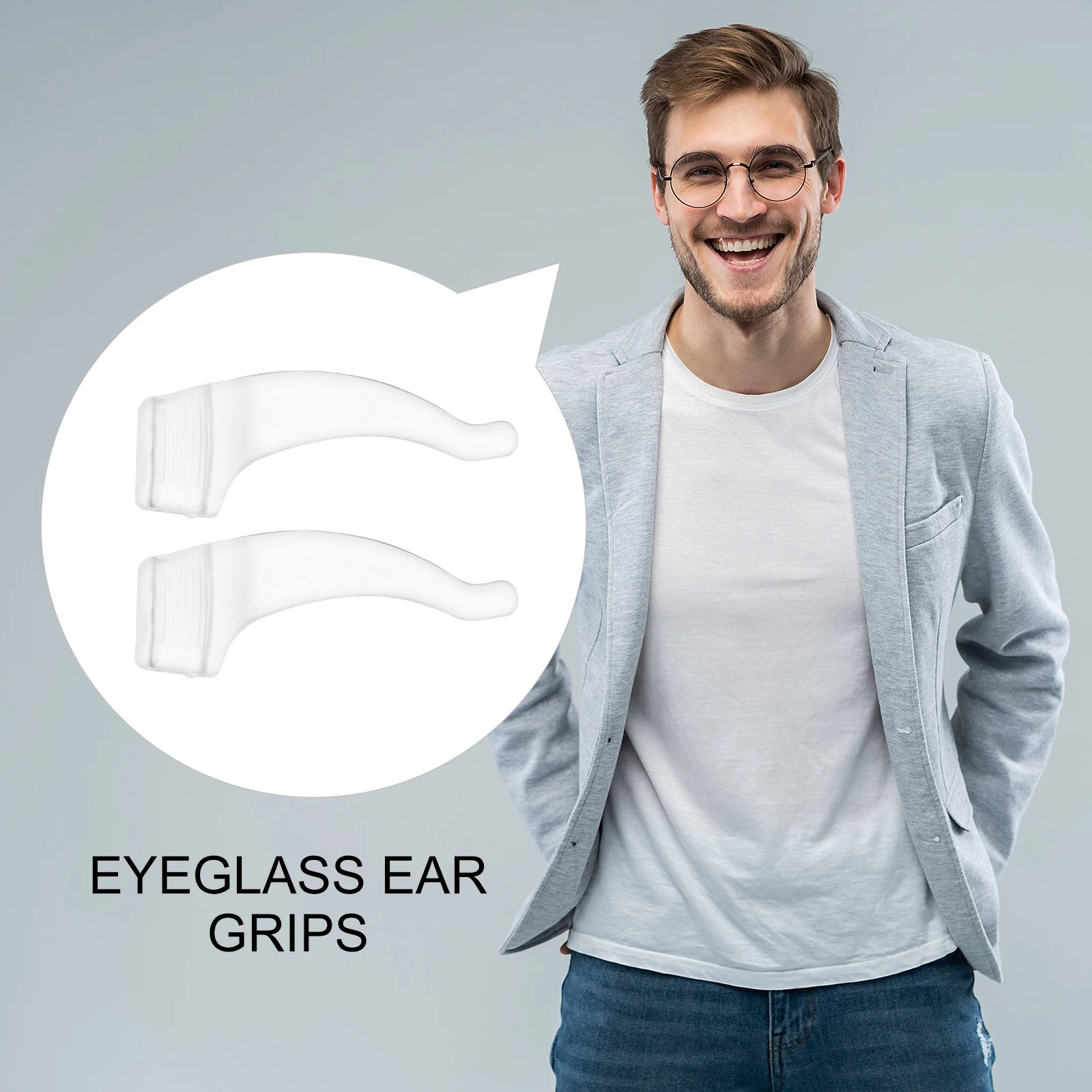 

20 Pairs Non Slip Clear Glasses Silicone Ear Hooks 3cm Durable Soft Comfortable Running Exercise Antiskid Pads Eyeglass