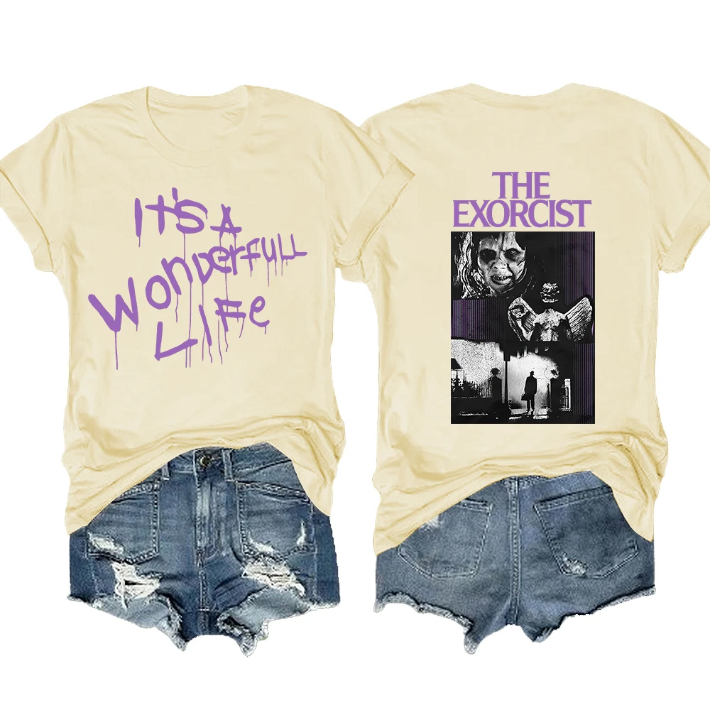 T-shirt manches courtes homme/femme, The Exorcist Its Wonderful Life, GérGift, chemises vintage