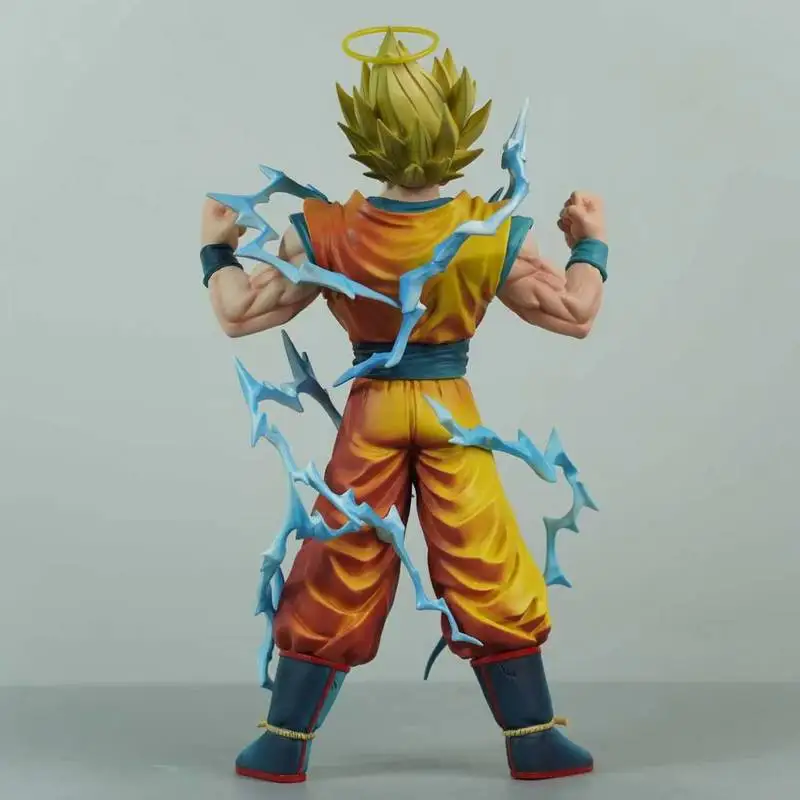 30cm Dragon Ball Super Saiyan 2 Goku Action Figure Anime Peripheral Power Up Effect Desktop Decoration Collectible Model Gift view 6