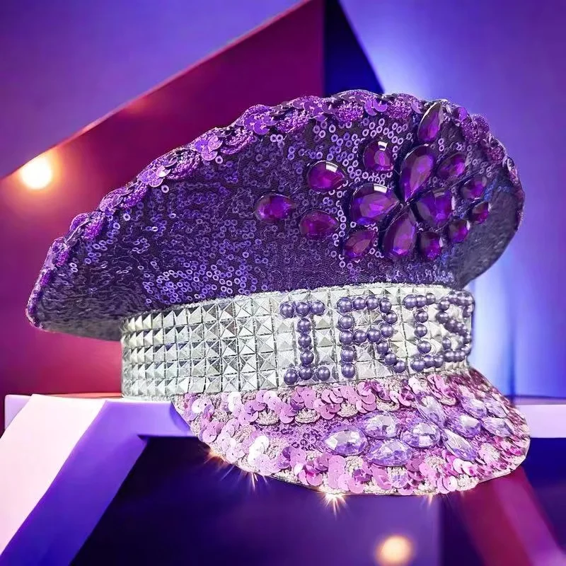 HongLuan – chapeau de Costume d'halloween, chapeaux de capitaine en strass pour femme de Festival Burning Man, accessoires féminins de Cosplay