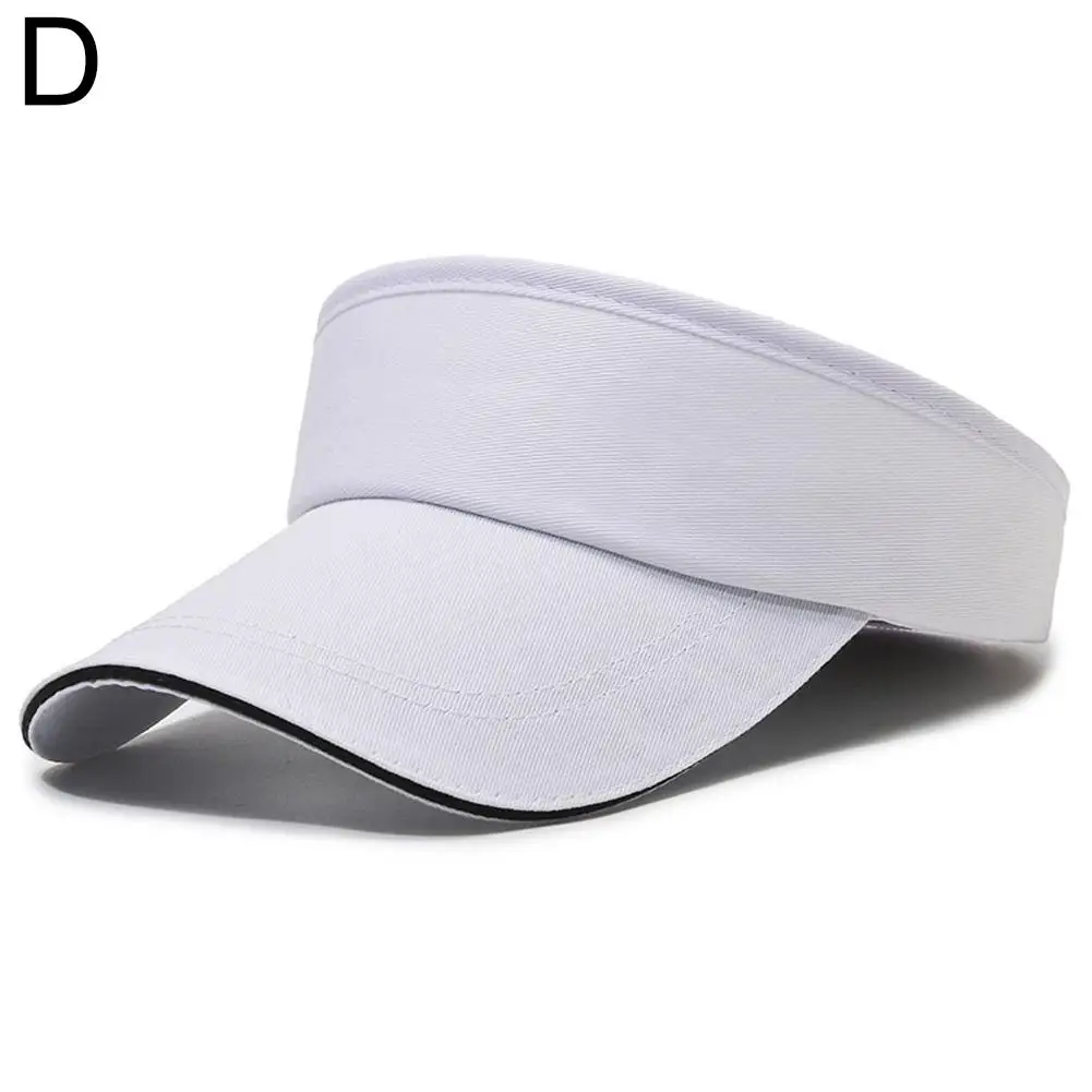 Pare-soleil universel réglable de couleur unie, chapeau vide d'été de soleil de Golf de Sport, chapeau solide respirant, casquette de couleur supérieure de Tennis E9Z7