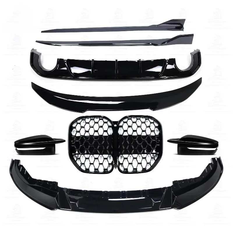 

ABS Gloss Black Body Kit Grill Car Accessories Front Bumper Spoiler Diffuser Side Skirts Mirror for BMWs 4 Series G26 2021+