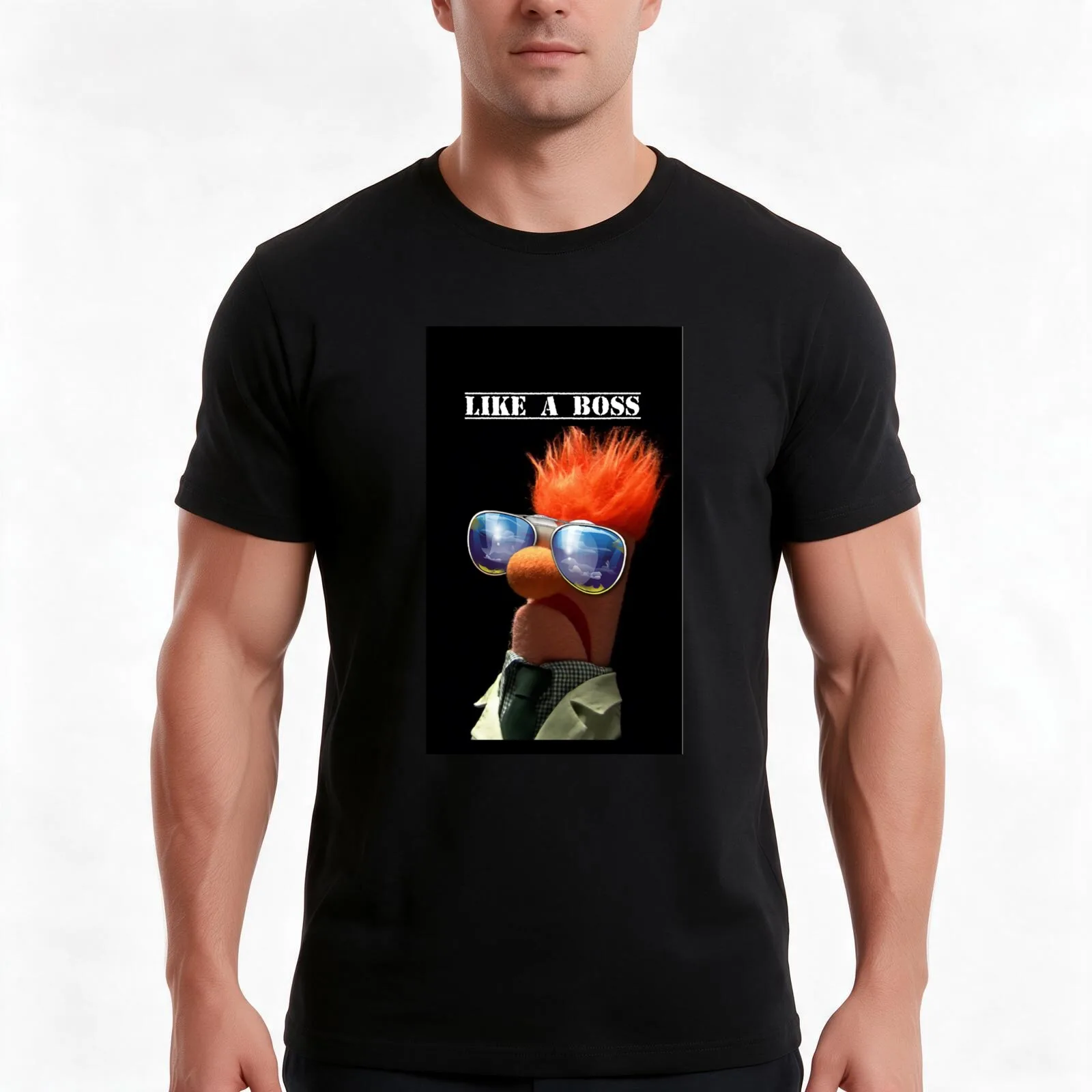 beaker Premium T-Shirt Summer Casual Cotton Tee Oversized Streetwear Tops Vintage Graphic Print Loose Fit Short Sleeve