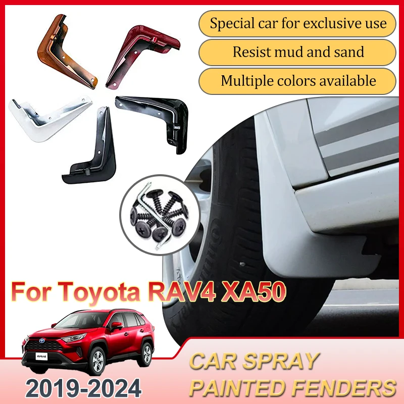 

For Toyota RAV4 XA50 2019~2023 Car Fender Baking Paint Mud Flaps Guards Splash Protect Mudflaps Mudguards Auto Tools Accessories